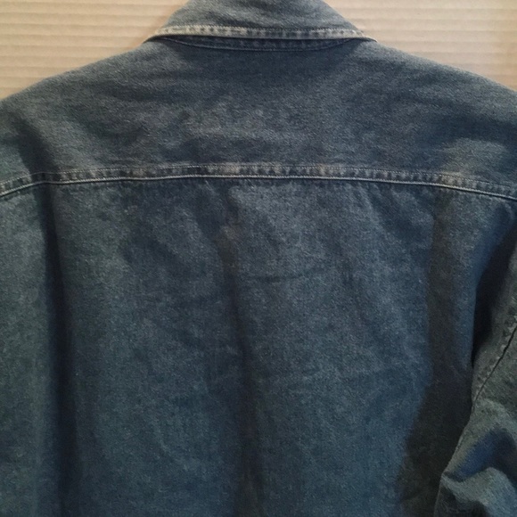 TIMBERLAND DENIM BUTTON DOWN EUC COTTON MEDIUM - Picture 5 of 7